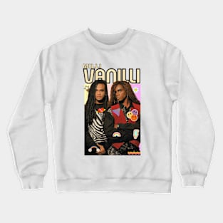 milli vanilli art 90s style retro vintage 80s Crewneck Sweatshirt